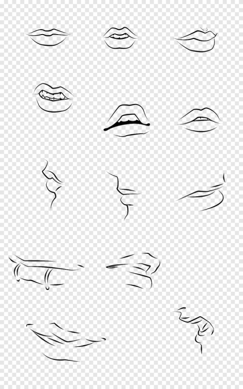 Аниме губы карандашом