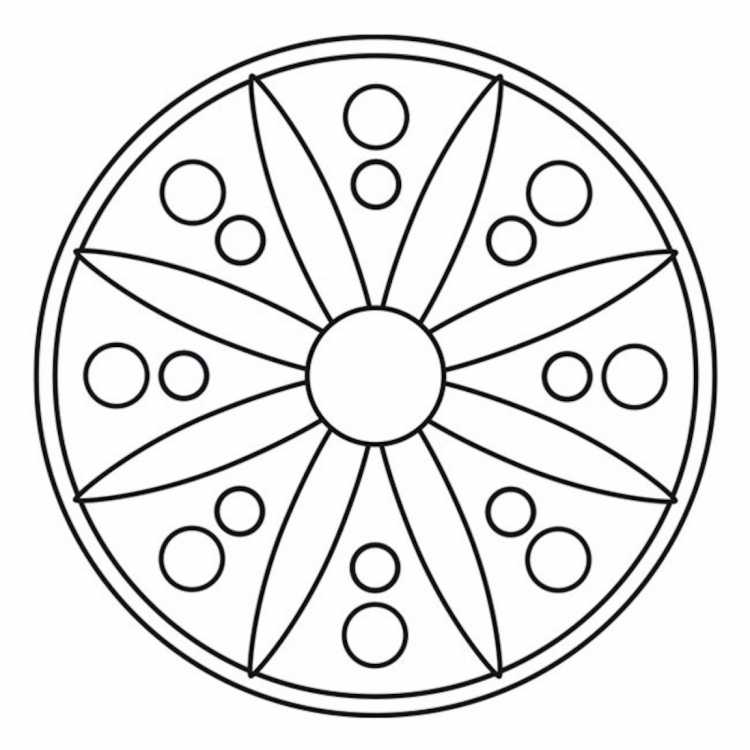 Мандалы для детей 5-6 лет с фруктами