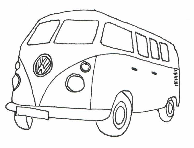 School Bus раскраска для детей