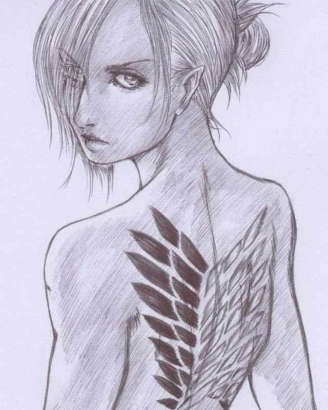 Аниме для срисовки атака титанов