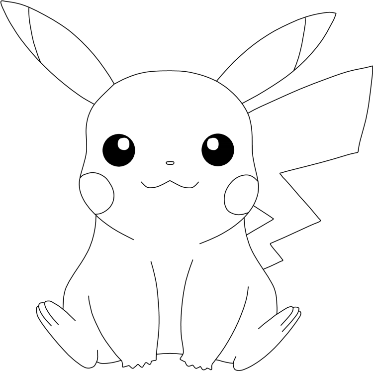 Пикачу карандашом для срисовки легкий