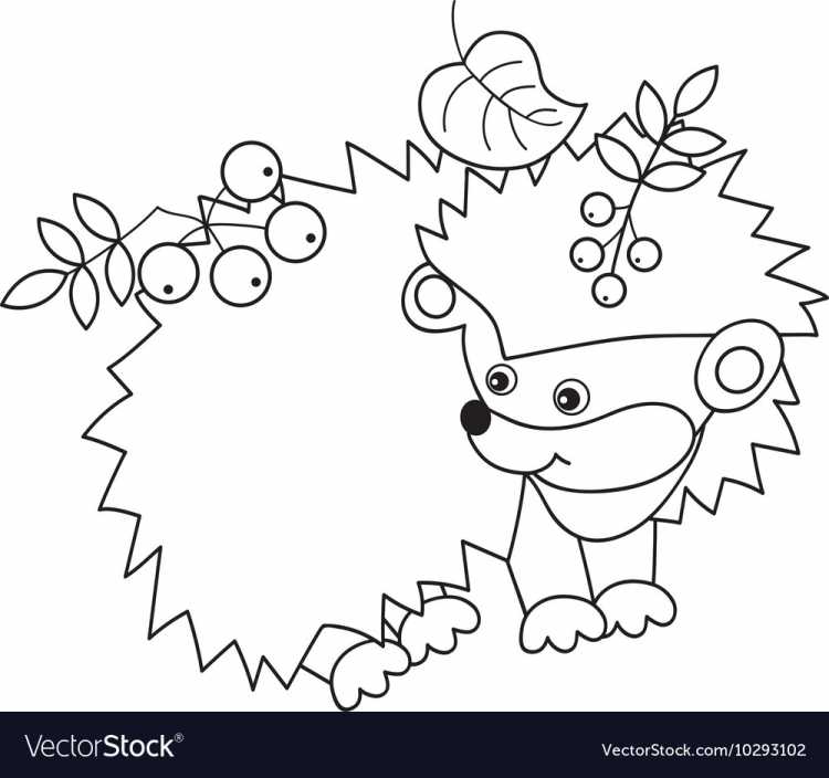 Раскраска Ёжик