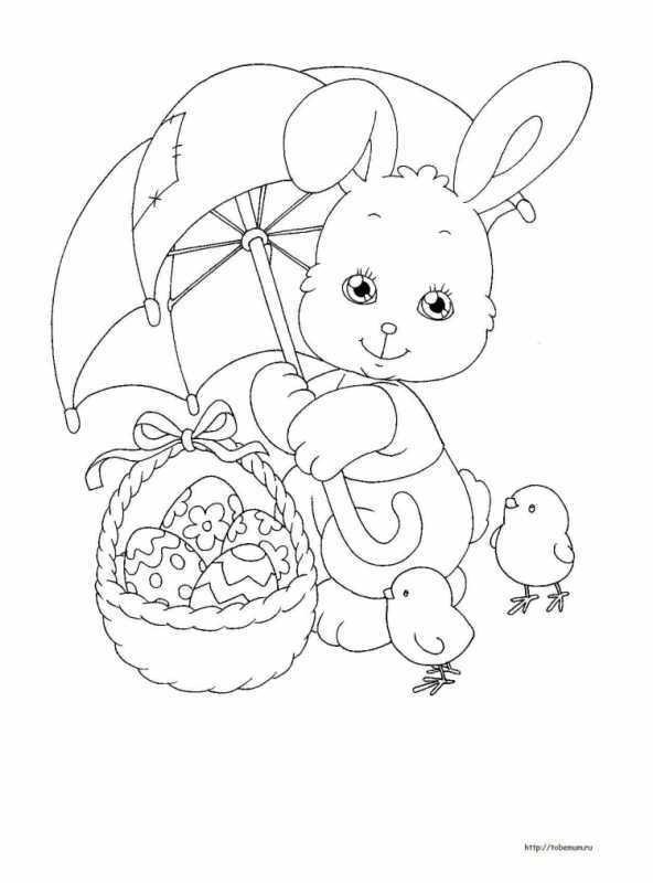 Раскраска Вербное воскресенье для детей