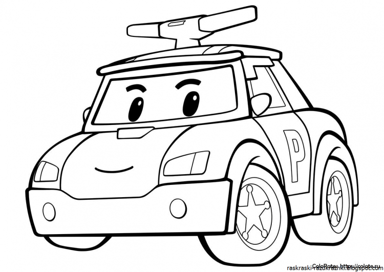 Раскраска Поли Робокар Поли
