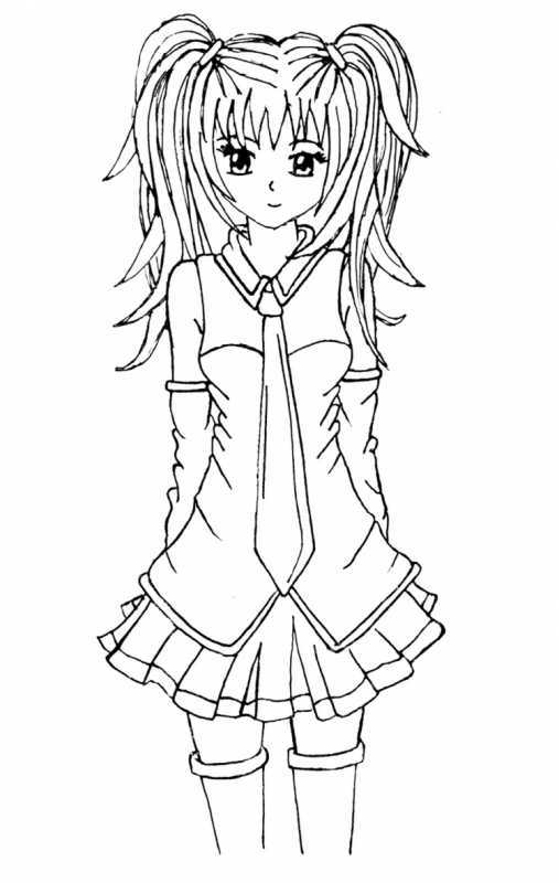 Аниме девушки в красивых платьях для срисовки