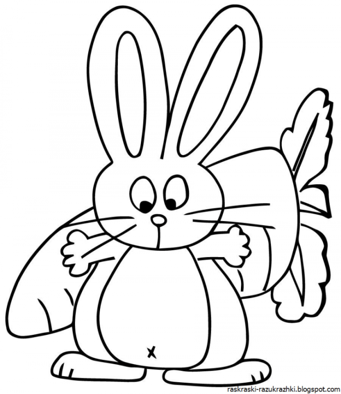 Пасхальный заяц раскраска
