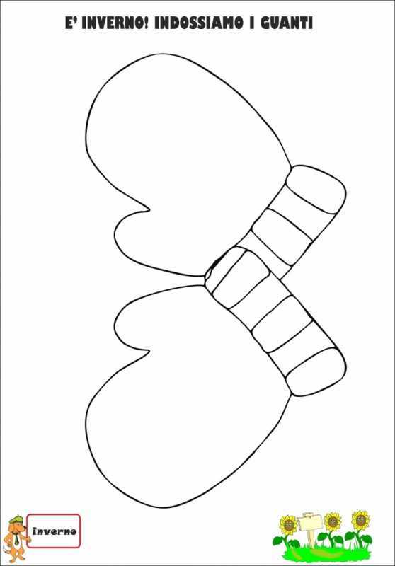 Раскраска. Рукавичка