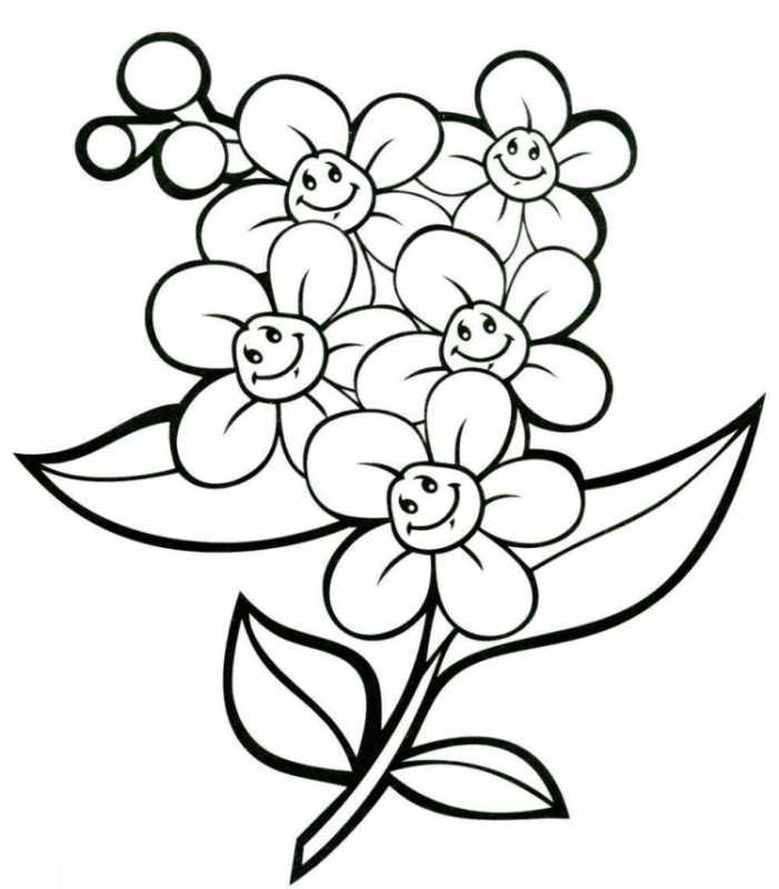 Раскраска букет цветов