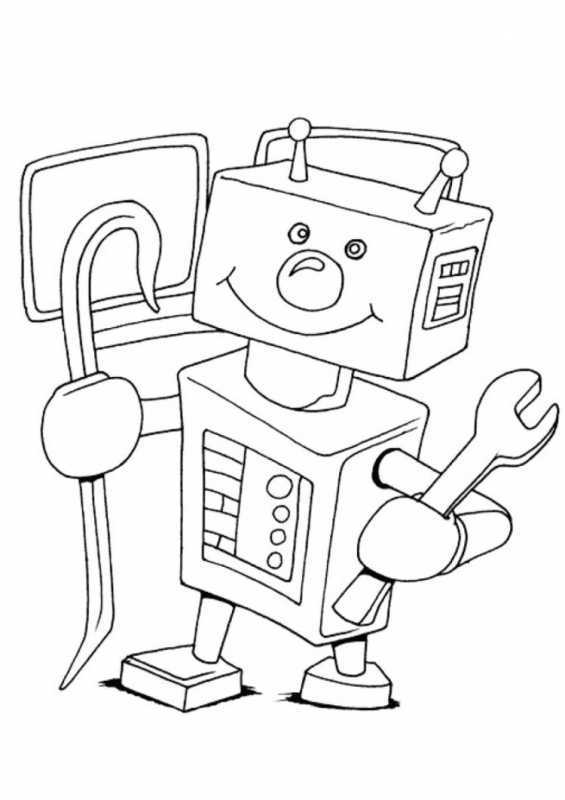 Робот трафарет