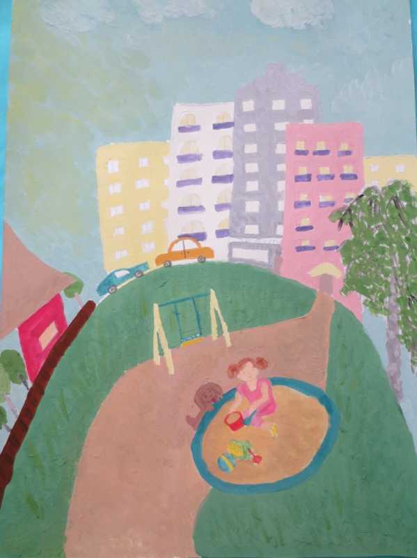 Город счастливого детства рисунок