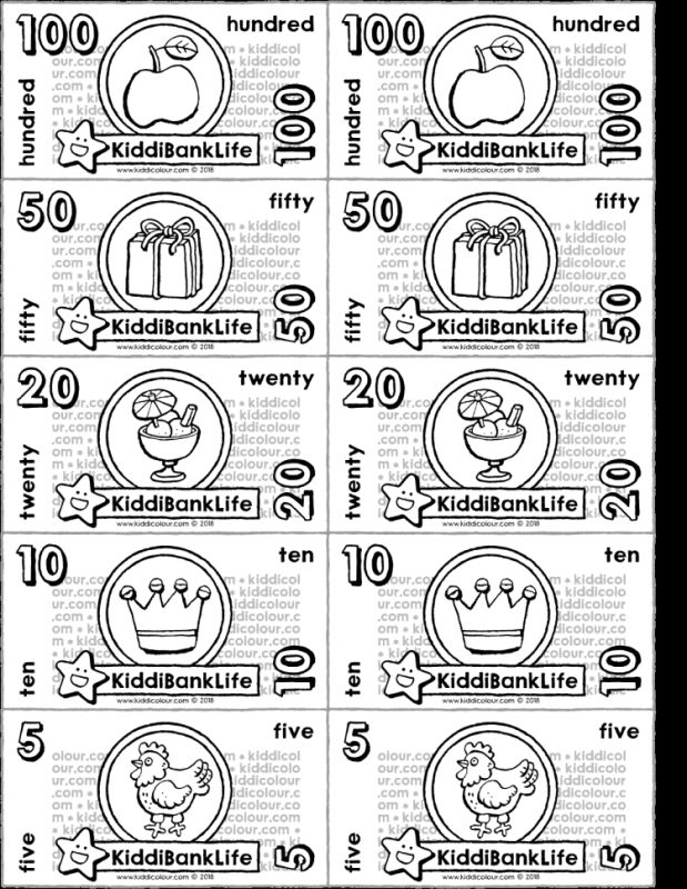 Раскраска деньги