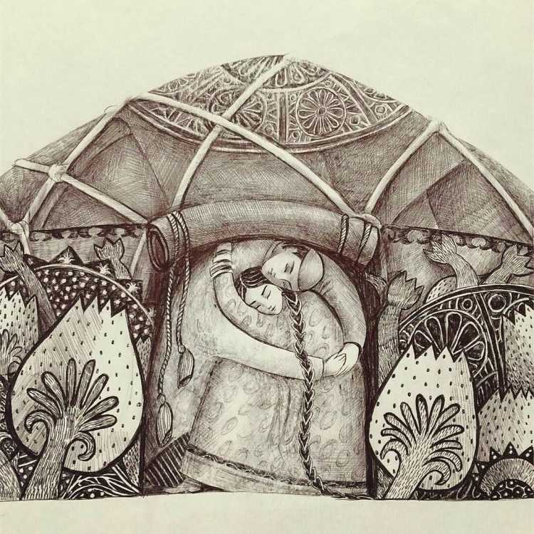 Юрта монгольская узоры