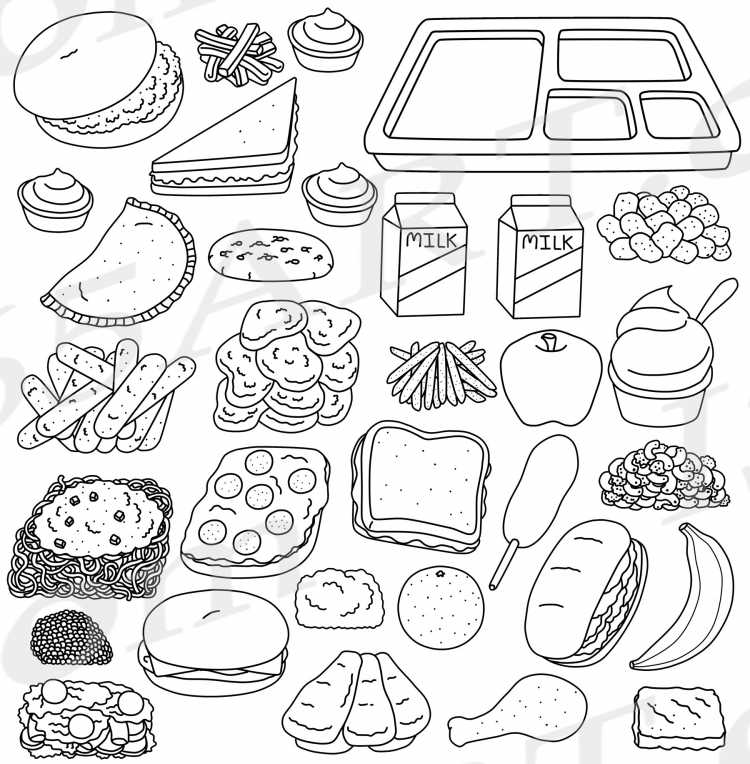 Раскраски еда