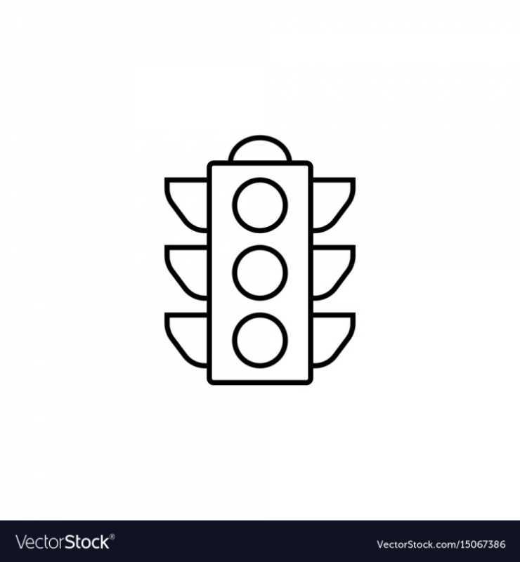 Светофор раскраска для детей