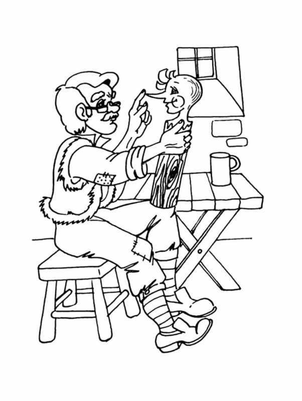 Лиса Алиса и кот Базилио раскраска