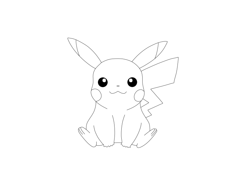 Рисунки для срисовки лёгкие Пикачу
