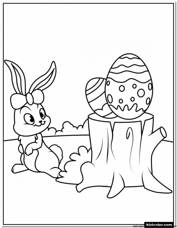 Пасхальная корзинка раскраска