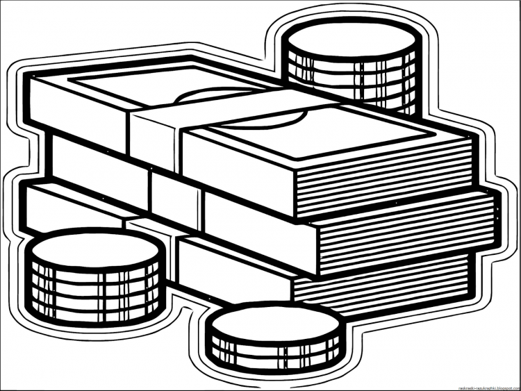 Трафарет мешок с деньгами