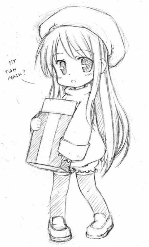 Рисунки аниме девушек карандашом