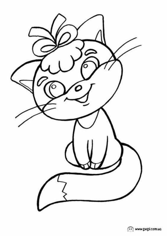Котенок. Раскраска