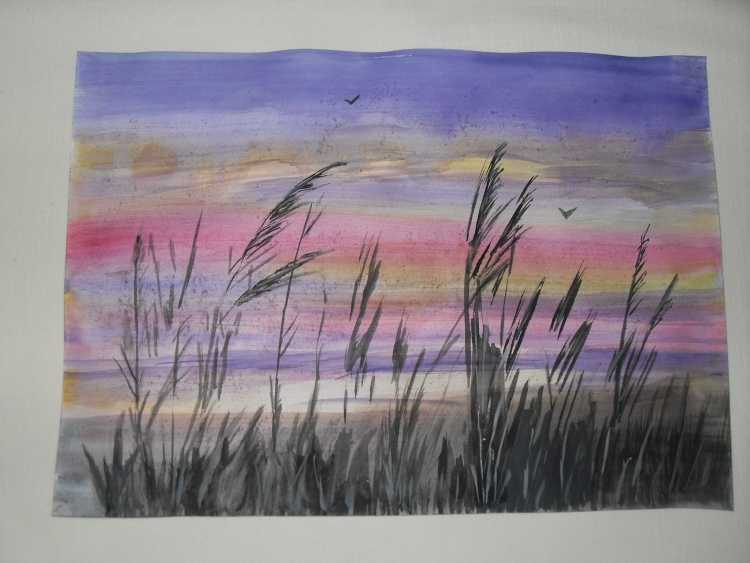 Рисование пошагово пейзаж