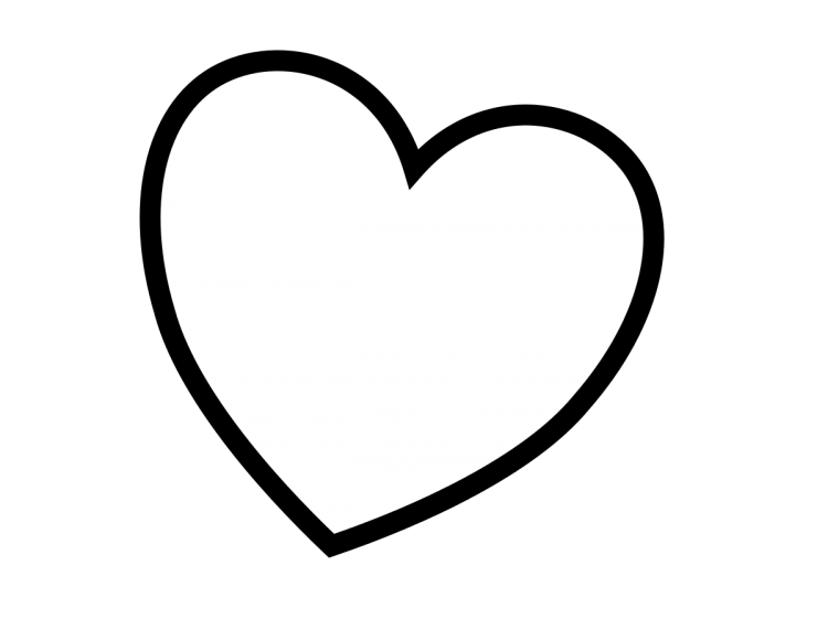 Сердце раскраска