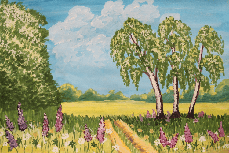 Родные просторы рисунок