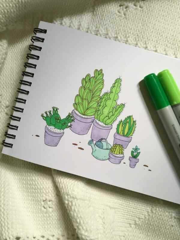 Рисунки для скетчбука маркерами легкие