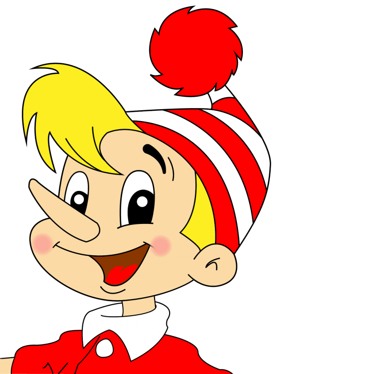 Буратино рисунок карандашом