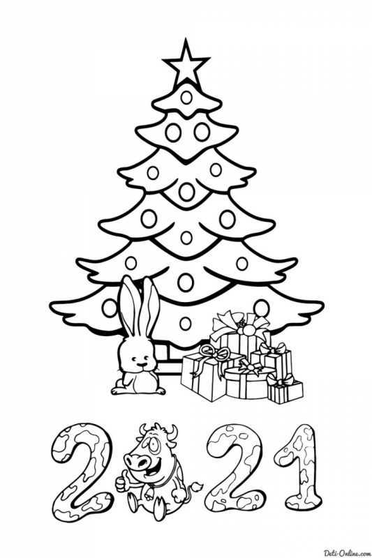 Новогодняя раскраска