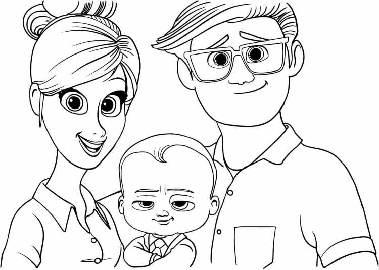 Раскраска семья