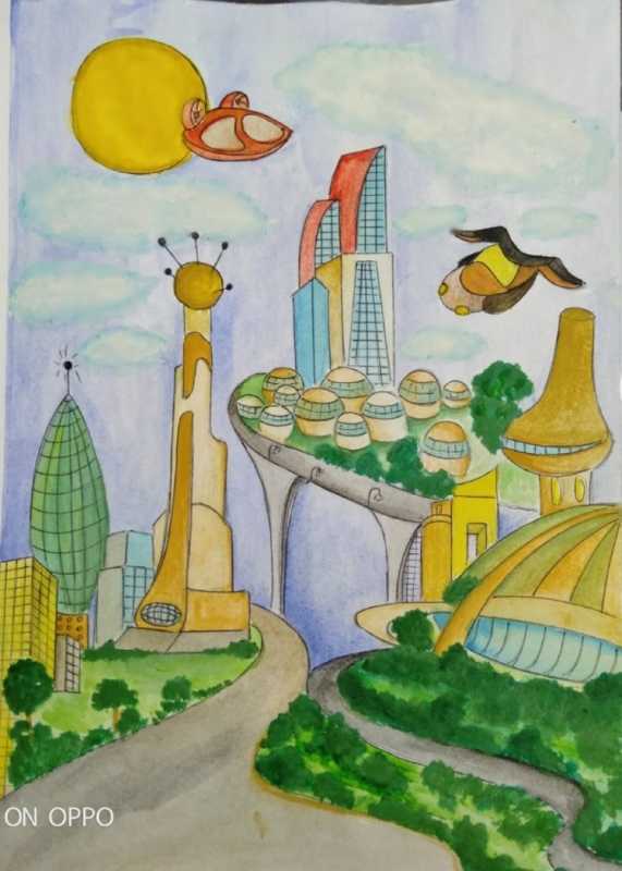 Композиция город будущего для школьников