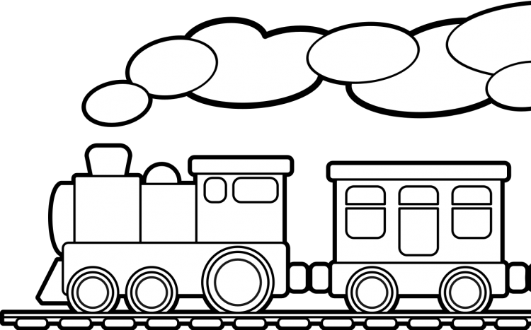 Поезд раскраска для детей