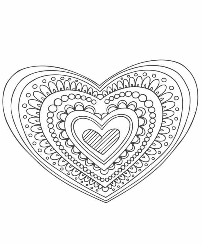 Раскраска сердечко