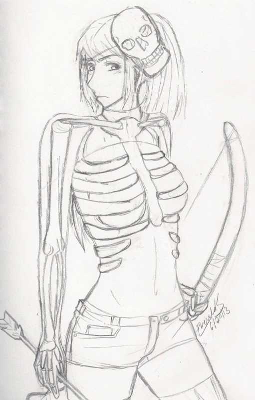 Скелет для рисования аниме