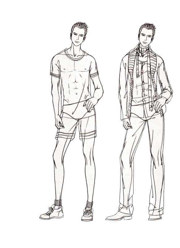 Мужская фигура для эскизов
