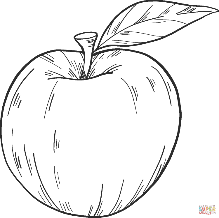Яблоко раскраска