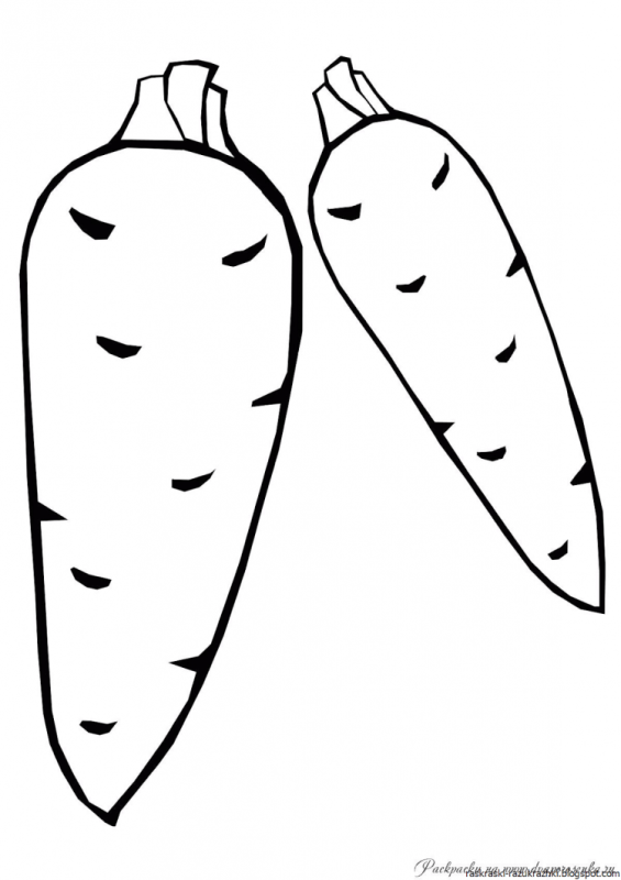 Раскраска овощи на столе