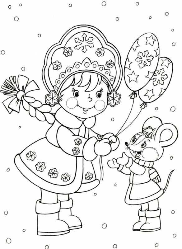 Раскраска елочка Новогодняя