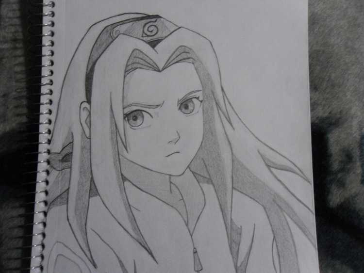 Сакура из аниме Наруто для срисовки