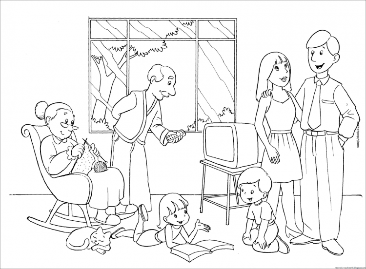 Раскраска "моя семья"