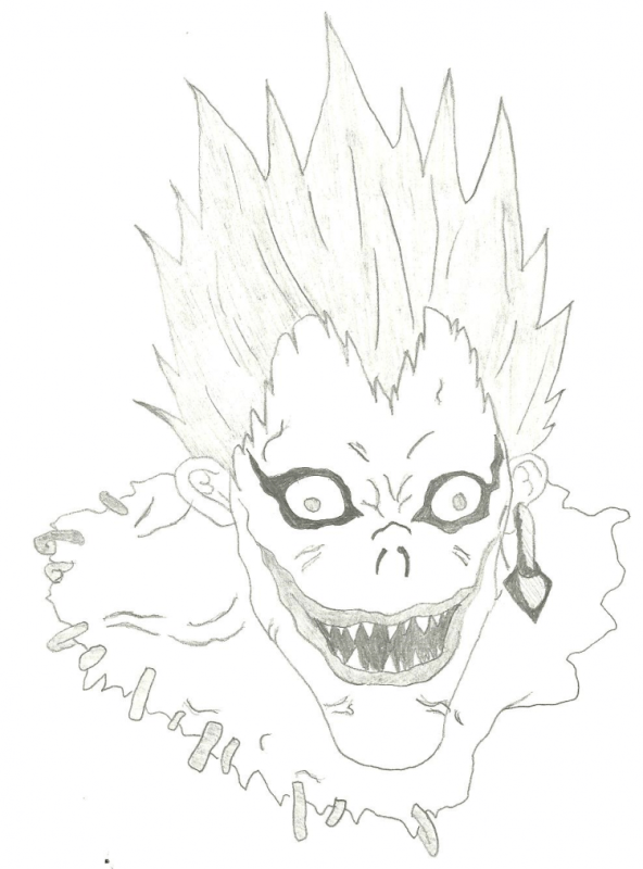 Рюк Бог смерти нарисовать