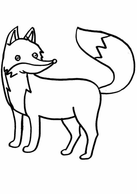 Лиса для раскрашивания