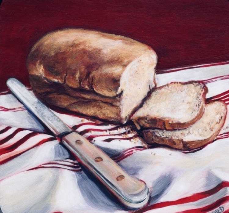 Хлебобулочные изделия акварелью