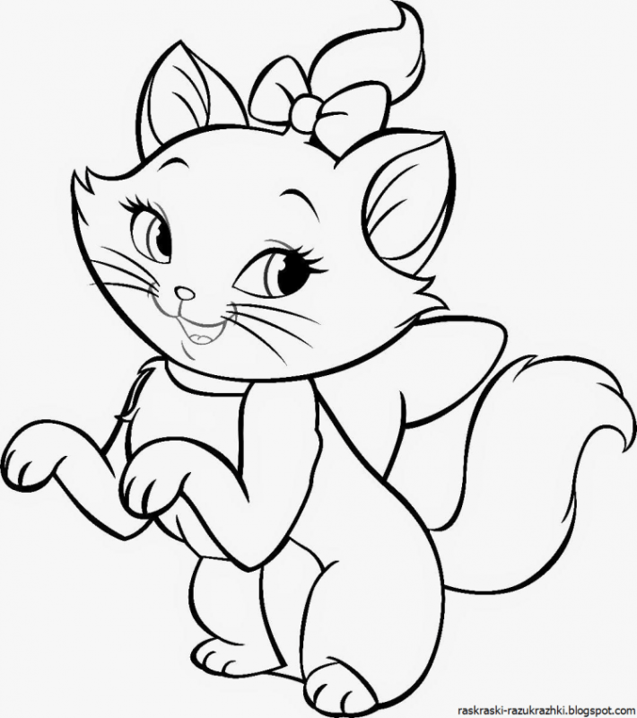 Раскраски маленькие котята