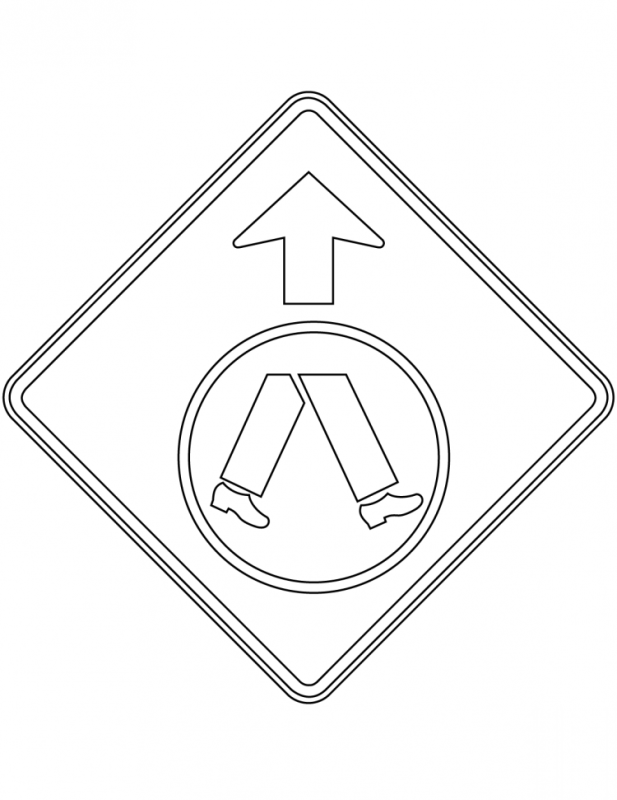 Дорожные знаки для детей раскраски