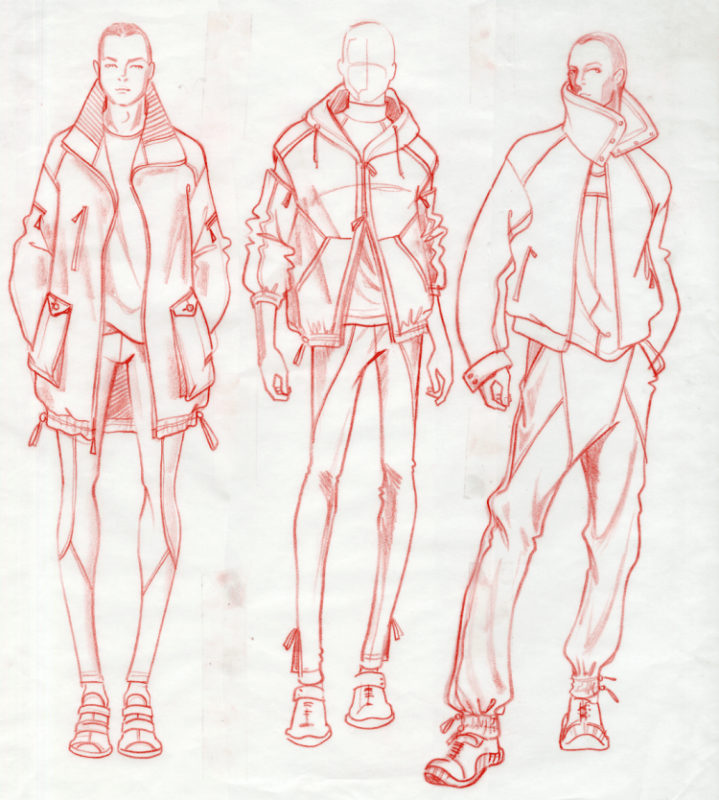 Скетч для рисования одежды