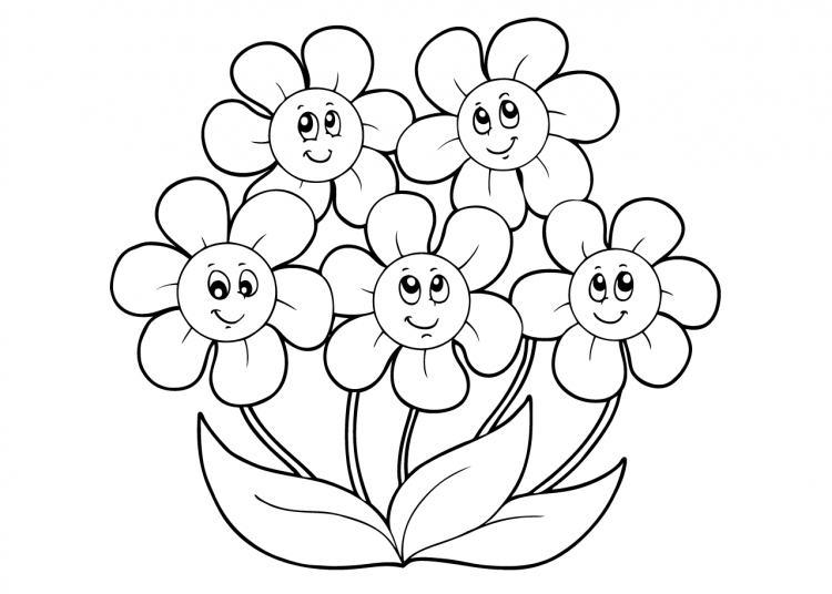 Цветы. Раскраска