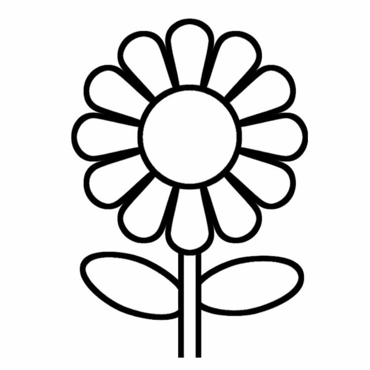 Ромашка раскраска