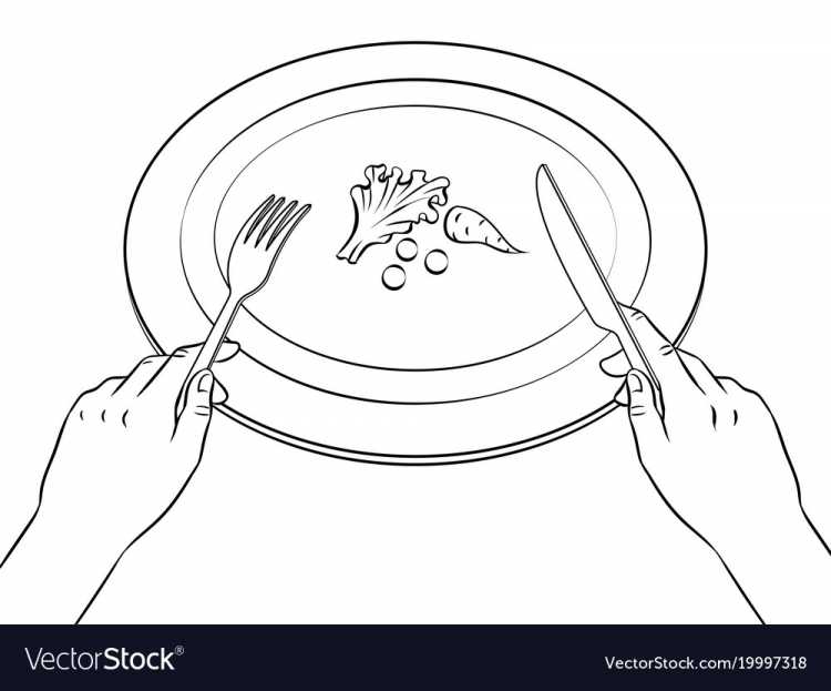 Тарелка с картине раскраска